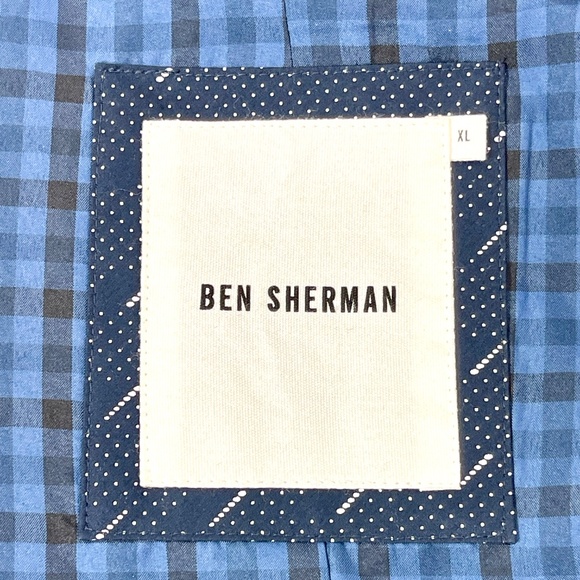 Ben Sherman Brown Herringbone Wool Blend Blazer Suit Jacket Sport Coat Mens XL - Picture 9 of 16